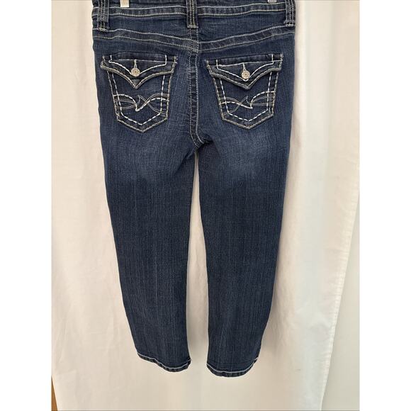 A.N.A A New Approach Capri Jeans Womens Size 4 Thick Stitch Medium Wash Nice - Picture 7 of 9